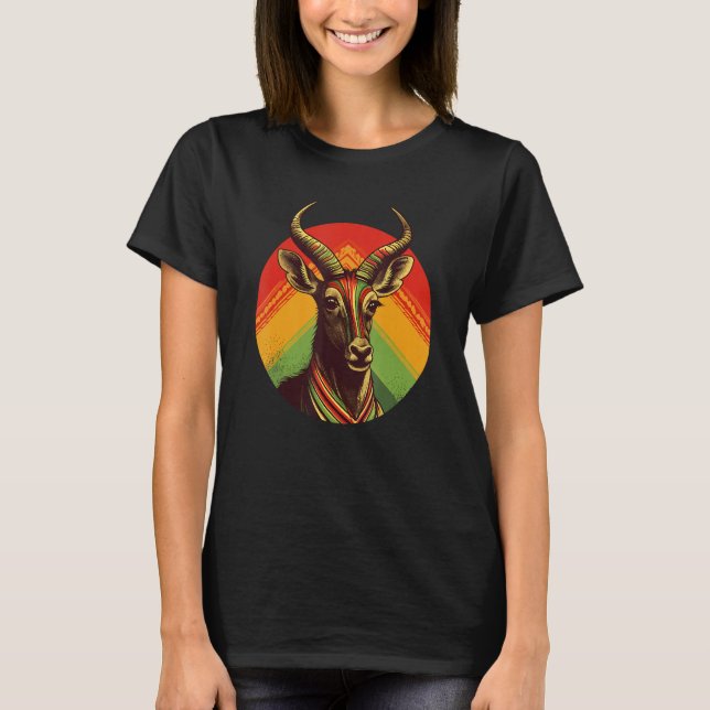 Camiseta Antelope Animal  Safari Animal African Sable Antel (Frente)