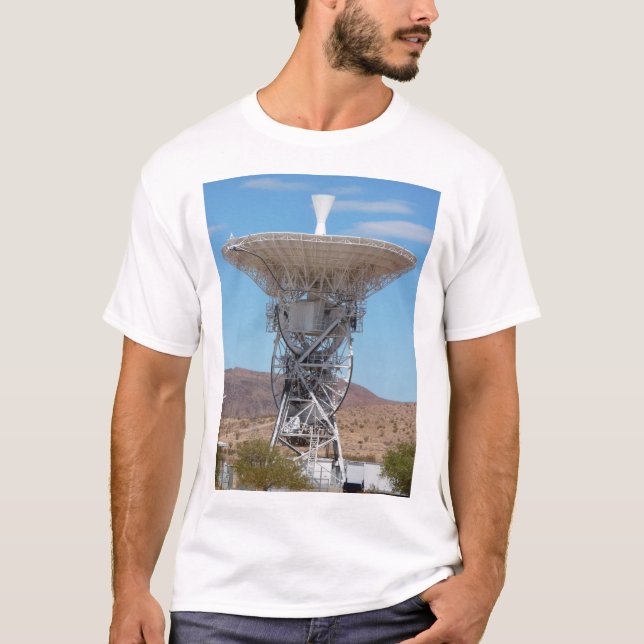 Camiseta Antena Apollo para Descalços Espaciais Profunda (Frente)