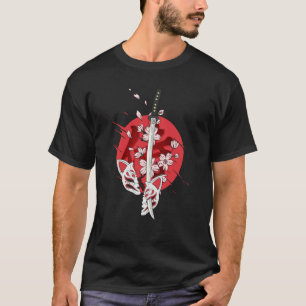 Camiseta Anterior Samurai Katana - Espada de Cereja