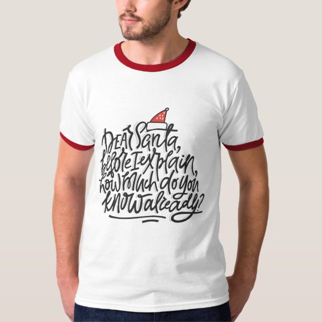 Camiseta ANTES DE EXPLICAR PAPAIS NOEIS Feriado de Natal ma (Frente)