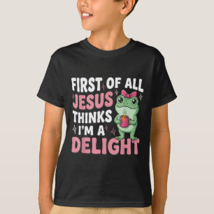 Camiseta Antes de Mais Nada Jesus Acha Que Sou Um Delícia M