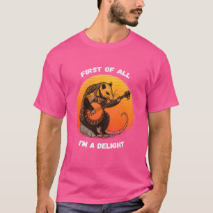 Camiseta antes de mais nada sou um delicioso gambá sarcásti