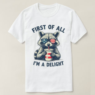Camiseta Antes De Mais Nada Sou Um Guaxinim Encantador Amer