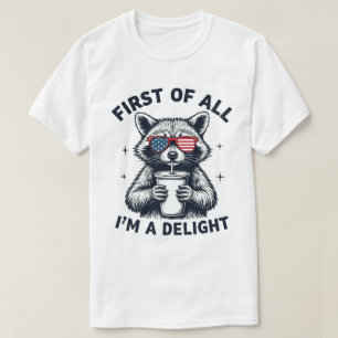 Camiseta Antes De Mais Nada Sou Um Guaxinim Encantador Usa