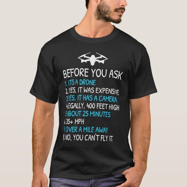 Camiseta Antes De Pedir Drone (Frente)