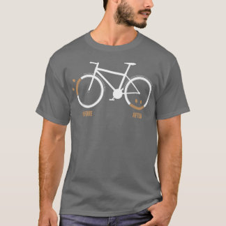 Camiseta Antes de Ride triste depois de feliz Triathlon Des