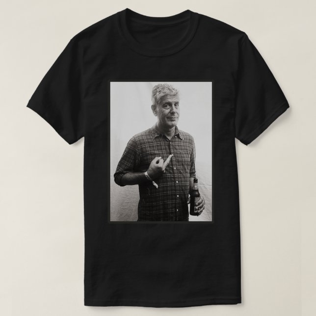 Camiseta Anthony bourdain Tapeçaria (Frente do Design)