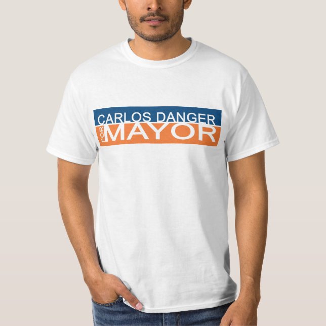 Camiseta Anthony Weiner - perigo de Carlos para o Mayor (Frente)
