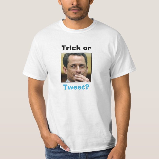 Camiseta Anthony Weiner - truque ou Tweet? (Frente)