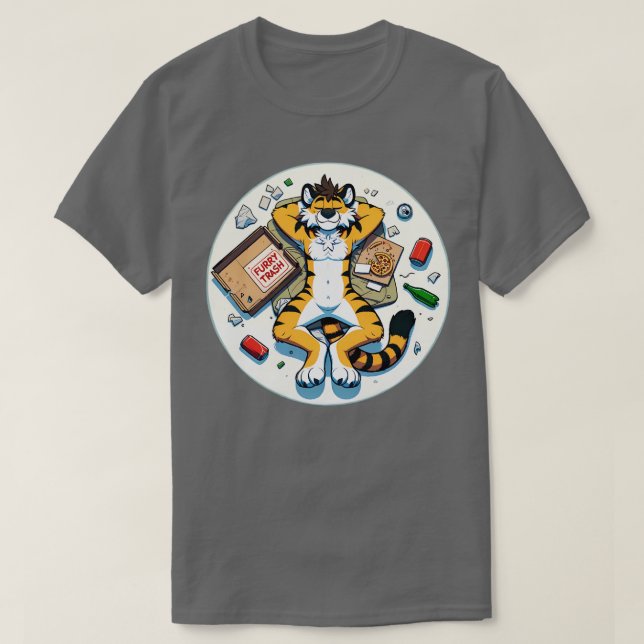 Camiseta Anthro Trash Tiger Art Tirt (Frente do Design)