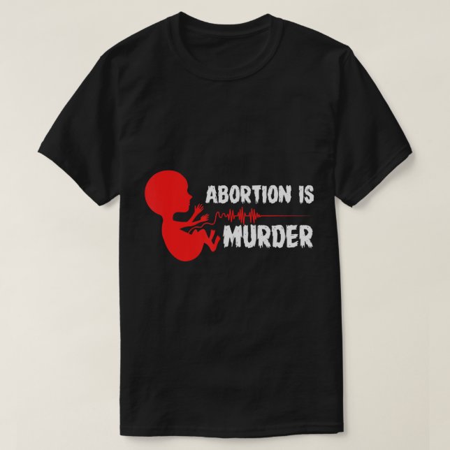 Camiseta Anti-Aborto Pro Life Christian Republican Support (Frente do Design)