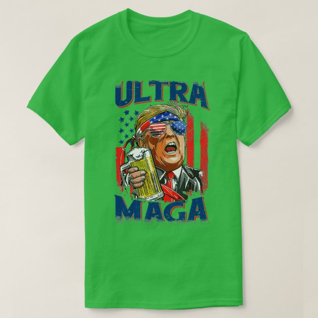 Camiseta Anti-Biden Ultra MAGA Funny Trump MAGA King Pro Tr (Frente do Design)