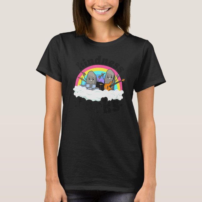 Camiseta Anti-Bullying do Arco-Íris Hippie Professor de Mús (Frente)
