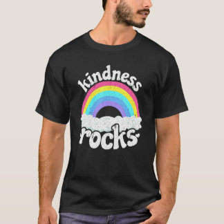 Camiseta Anti Bullying Hippie Retro Teacher Rainbow Kindnes