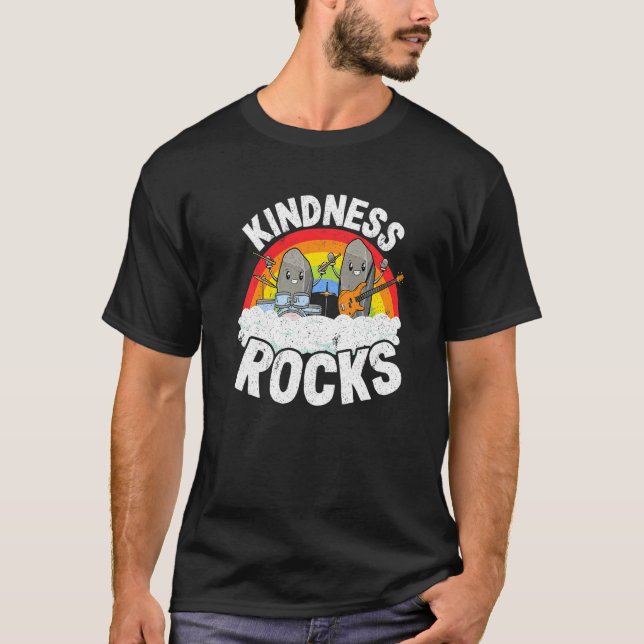 Camiseta Anti-Bullying Rainbow Hippie Music Teacher Kindnes (Frente)