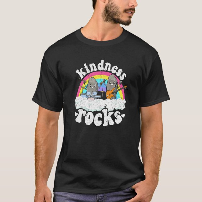 Camiseta Anti Bullying Rainbow Hippie Music Teacher Kindnes (Frente)