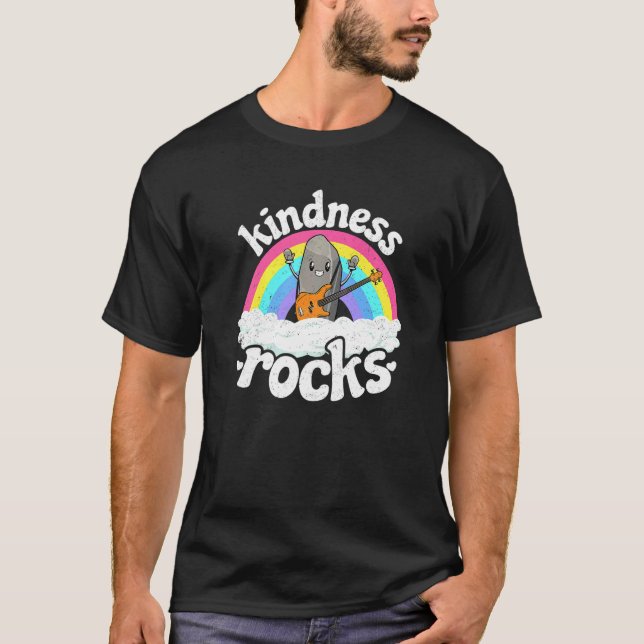 Camiseta Anti-Bullying Rainbow Hippie Music Teacher Kindnes (Frente)