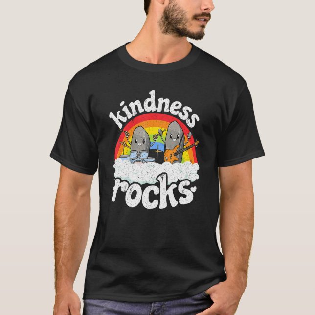 Camiseta Anti Bullying Rainbow Hippie Music Teacher Kindnes (Frente)