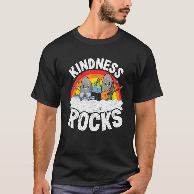 Camiseta Anti-Bullying Rainbow Hippie Music Teacher Kindnes (Frente)