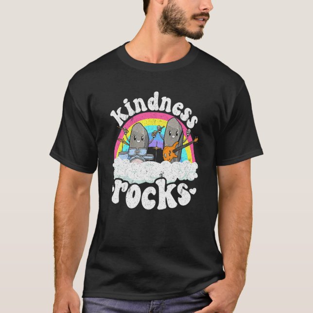Camiseta Anti Bullying Rainbow Hippie Music Teacher Kindnes (Frente)