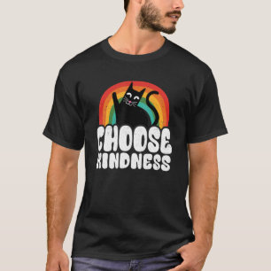 Camiseta Anti-Bullying Rainbow Peace Kind Hippie Cat Escolh