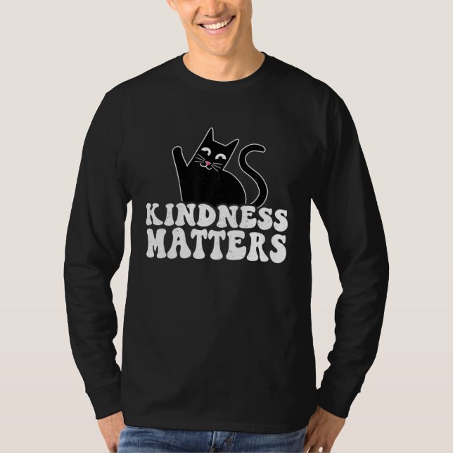 Camiseta Anti Bullying Rainbow Sped Eacher Cat Kindness Mat (Frente)
