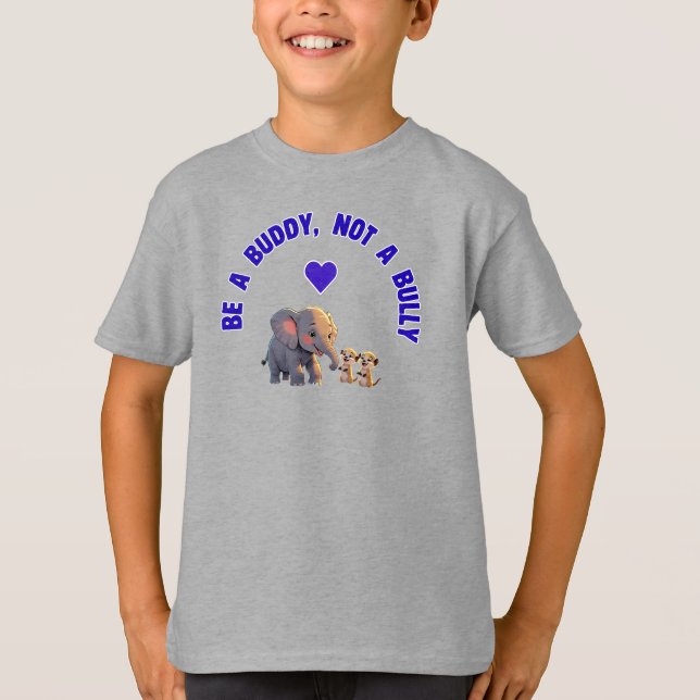 Camiseta Anti-Bullying "Seja um Amigo, Não um Bully" (Frente)