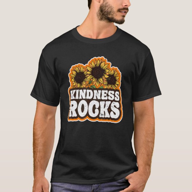 Camiseta Anti Bullying Sped Teacher Hippie Sunflower Kindne (Frente)