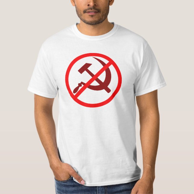 Camiseta Anti-Comunismo NÃO AO T-Shirt COMUNISTA (Frente)
