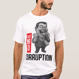 Camiseta Anti-corrupção | Caricatura Sketch Art