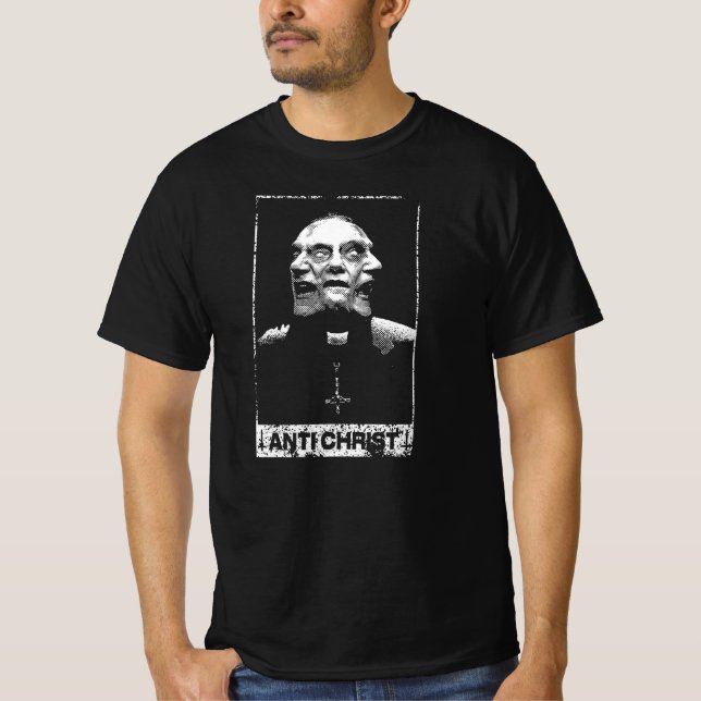 CAMISETA ANTI-CRISTO, QUEIMAR A GARANTIA SATÂNICA DO PRIEST (Frente)