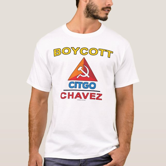 Camiseta Anti-Democrata "Boycott Citgo & Chavez" (Frente)