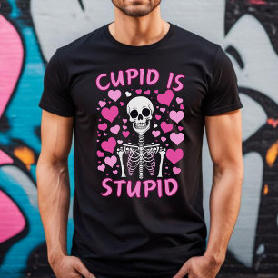 Camiseta Anti Dia dos Namorados Cupido é Idiota
