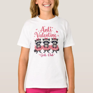 Camiseta Anti Dia dos Namorados Raccoon Engraçado Fofo Kawa
