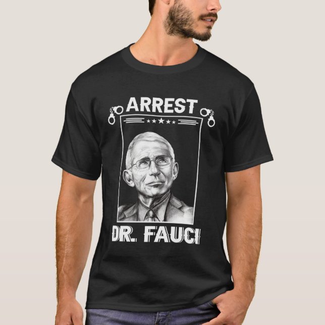 Camiseta Anti Fauci  Patriotic Defund Dr Fauci Prison (Frente)
