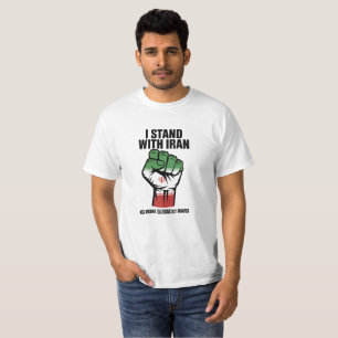 Camiseta Anti-Guerra 'Eu Apoio o Irã'