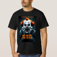 Camiseta Anti Guerra Não Guerra Contra o Irã