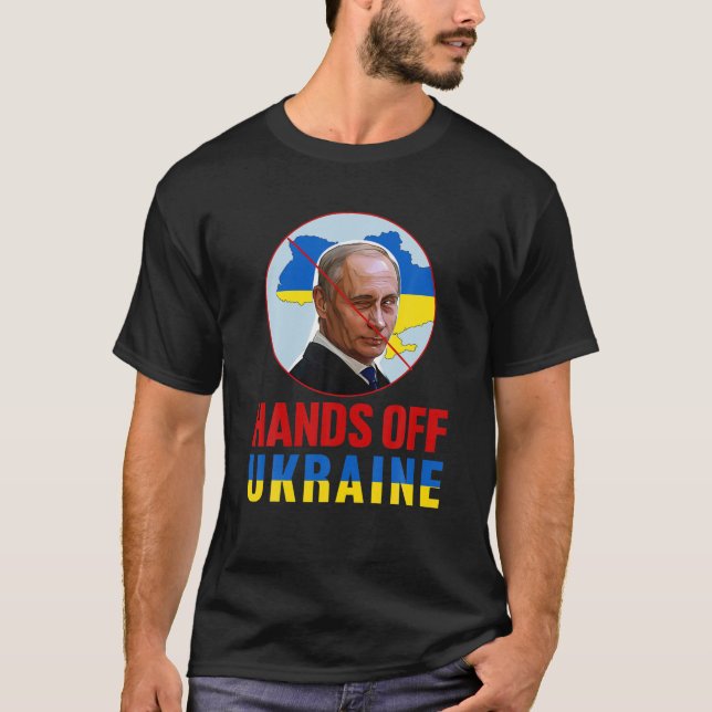 Camiseta Anti-Guerra Putin Sai Da Frente Com A Ucrânia Engr (Frente)