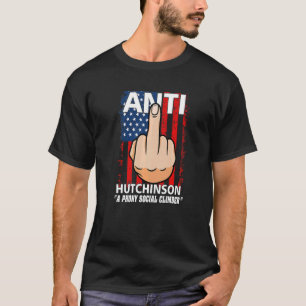 Camiseta Anti-Hutchinson, Dedo Médio Um Clima Social Telefô