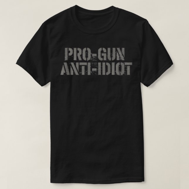 Camiseta Anti-Idiota de Arma Pro (Frente do Design)