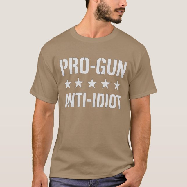 CAMISETA ANTI-IDIOTA PRO-GUN (Frente)