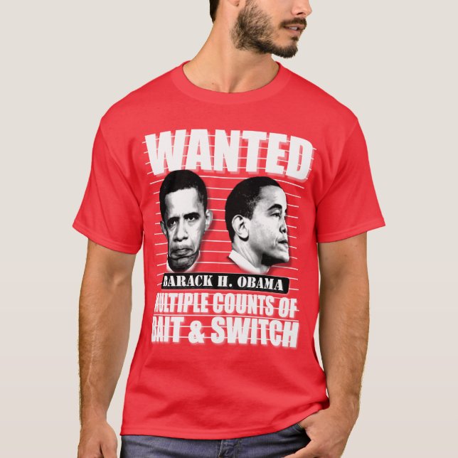 Camiseta Anti isca e interruptor de Obama (Frente)
