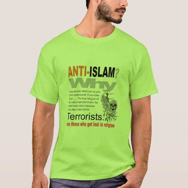 Camiseta Anti Islão? T-shirt (Frente)