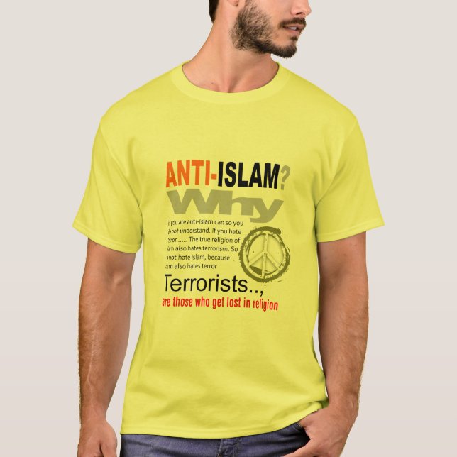 Camiseta Anti Islão? T-shirt (Frente)
