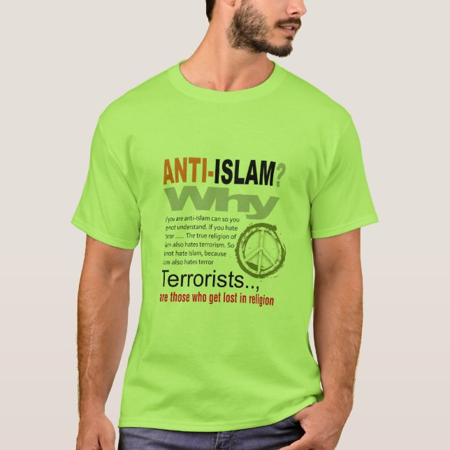 Camiseta Anti Islão? T-shirt (Frente)