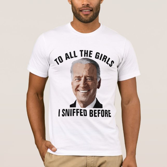 CAMISETA ANTI JOE BIDEN, CREEPY JOE SNIFFER T SHIRTS (Frente)