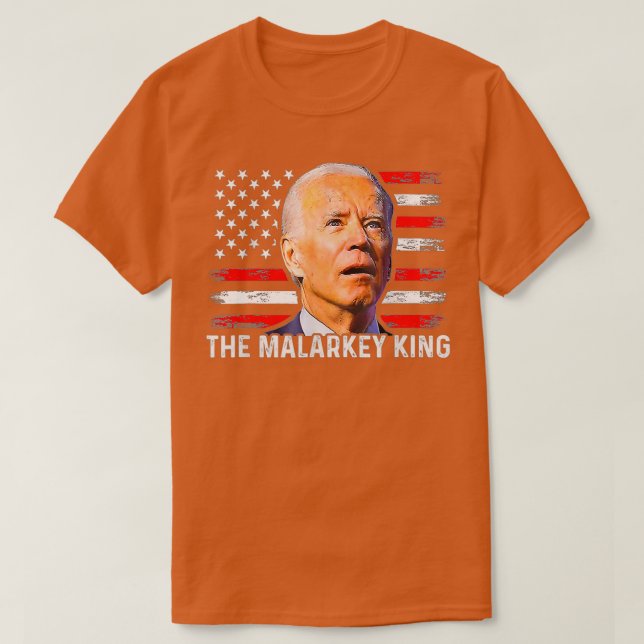 Camiseta Anti Joe Biden O Rei Malarkey Pro Trump Ultra M (Frente do Design)