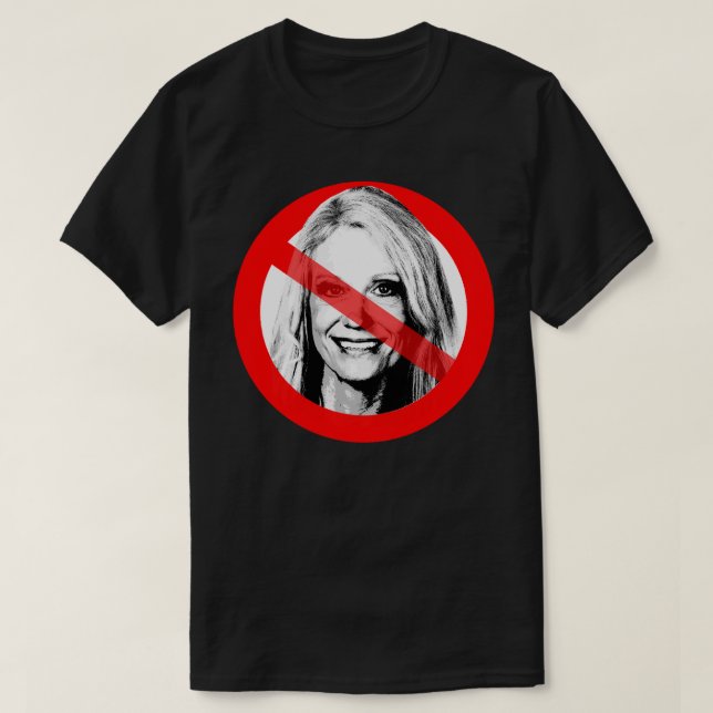 Camiseta Anti Kellyanne Conway Atravessou o Rosto (Frente do Design)