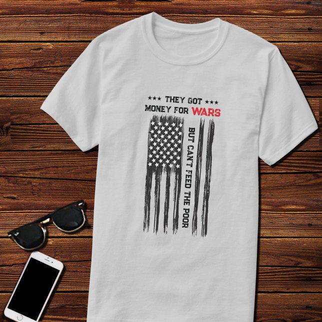 Camiseta Anti Money For Wars (Criador carregado)