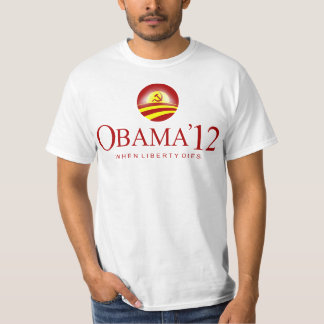 Camiseta Anti-Obama 2012 em que a liberdade morre